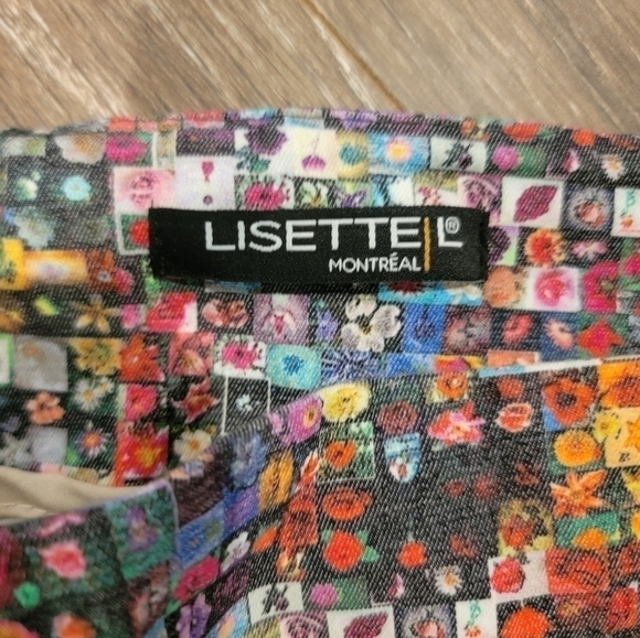Lisette Montreal Micro Mosaic Floral Fit to Flatter pants Size 8 - Picture 7 of 9